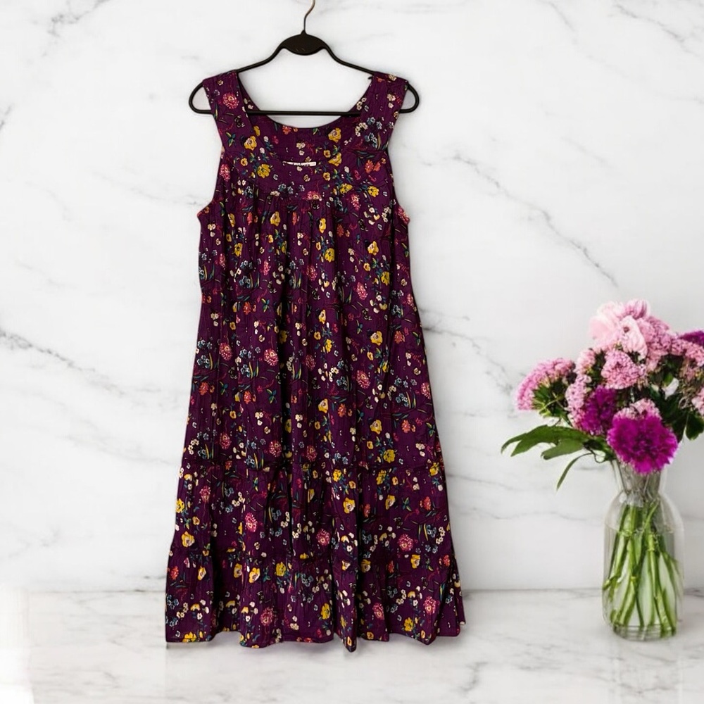 Anthony Richards Purple Floral & Butterfly Print Sundress - Picture 5 of 16